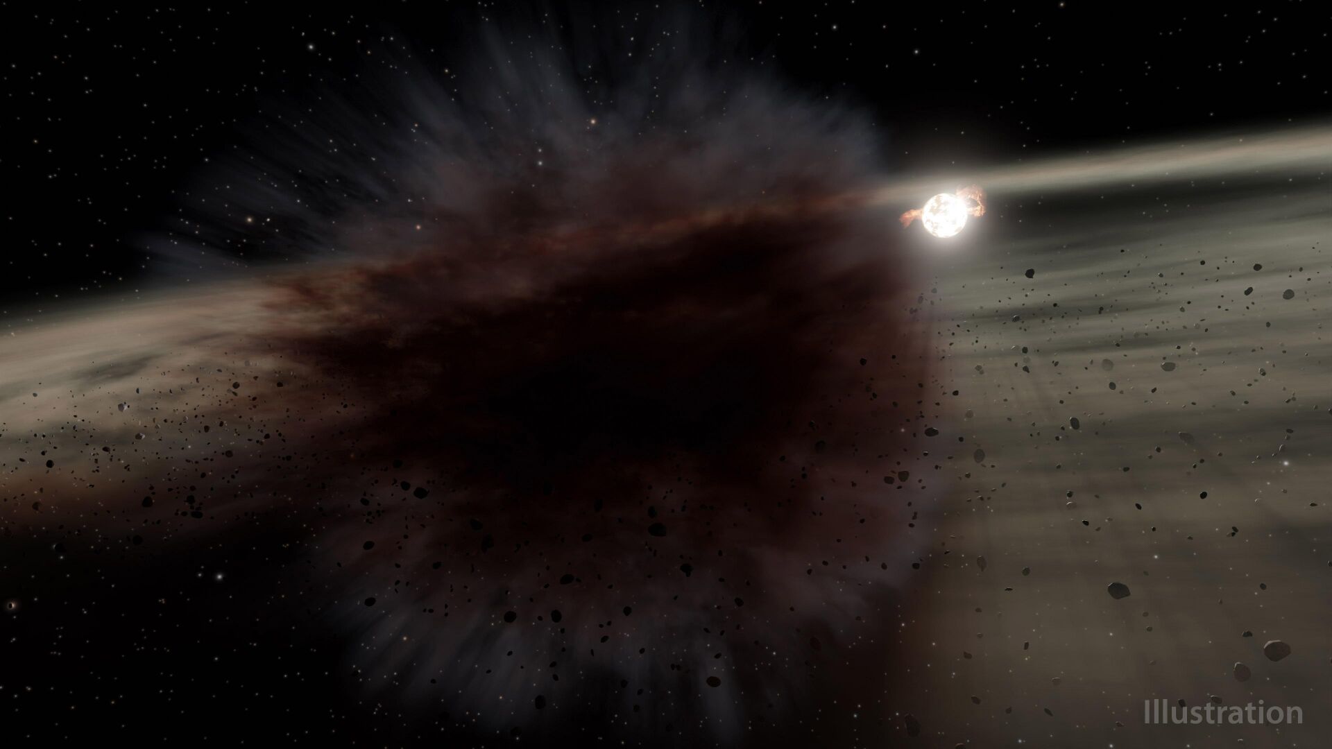 U of A astronomers catch possible planet-forming collision at nearby star